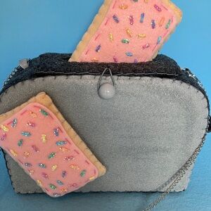 Gray and Pink Pop-Tart Inspired Handbag